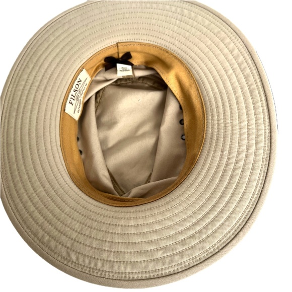 Filson Bucket Hat Sz M Desert Tan Outdoor Fishing Hiking 100% Cotton USA Packer - Picture 9 of 12